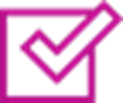 purple checkmark