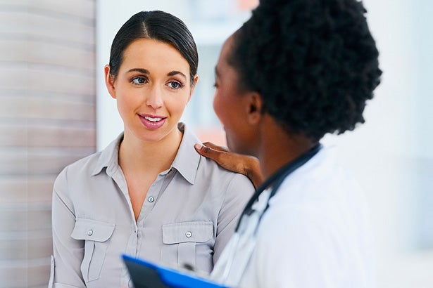 Doctor with patient