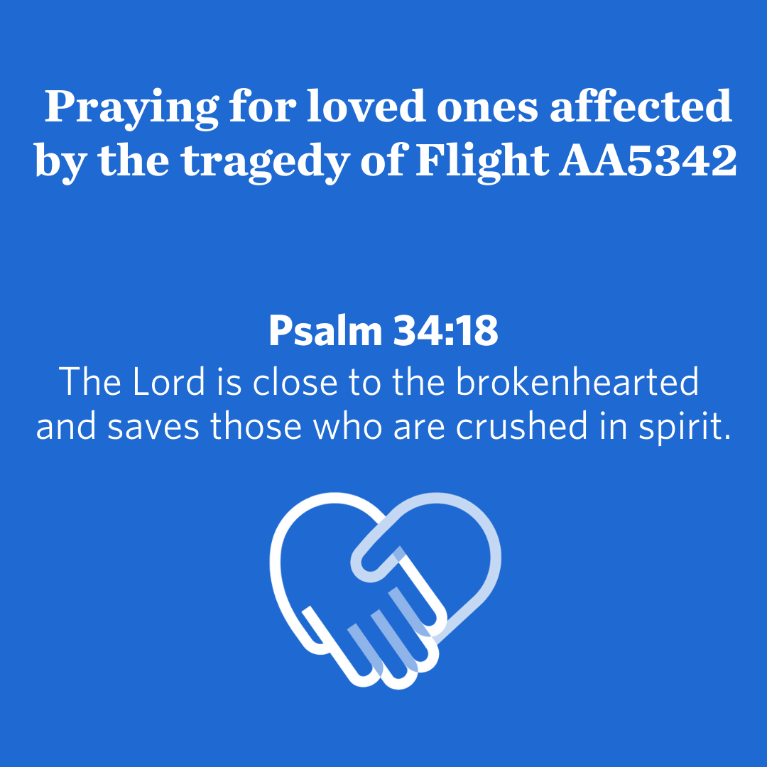 Praying for those affected by Flight AA5342