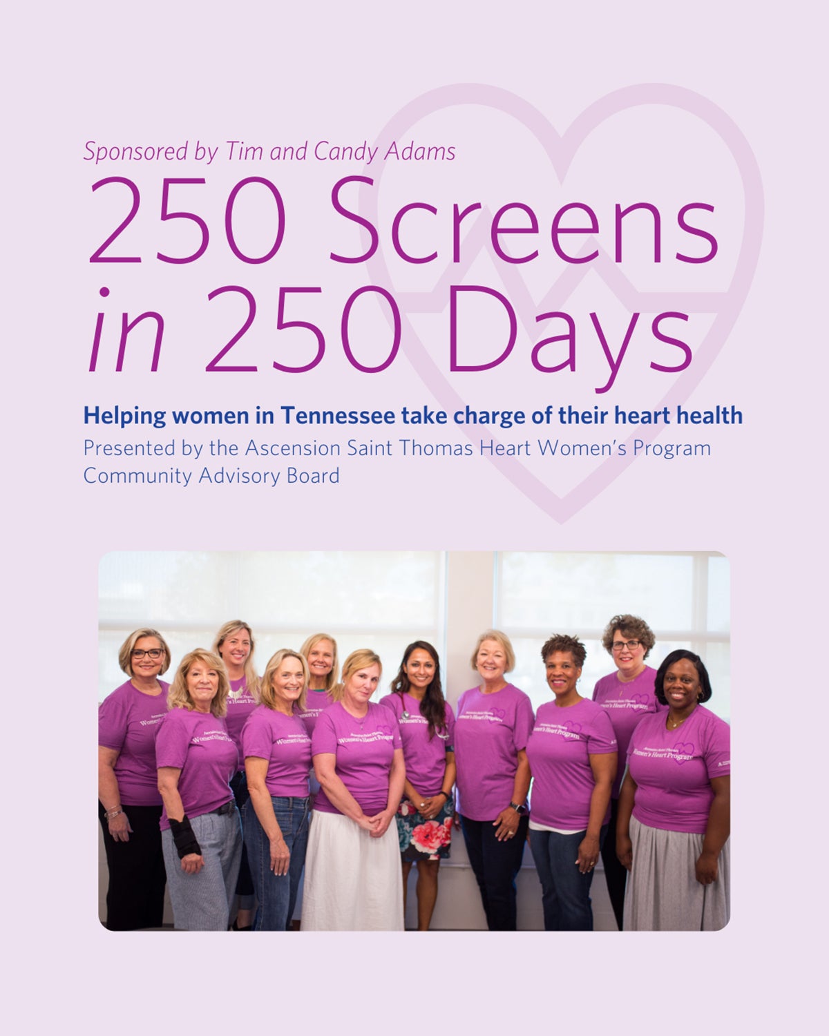 Ascension Saint Thomas Heart Launches “250 Screens in 250 Days” Following Strong Early Turnout in Women’s Heart Screenings
