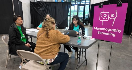 mammogram screening at medical mission at home 2025