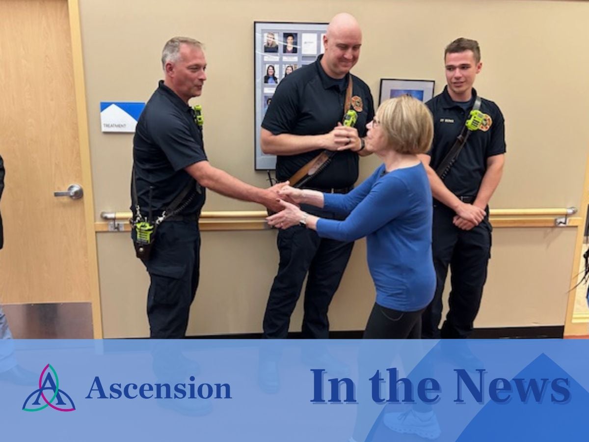 Heart attack patient meets medical teams who helped save her life