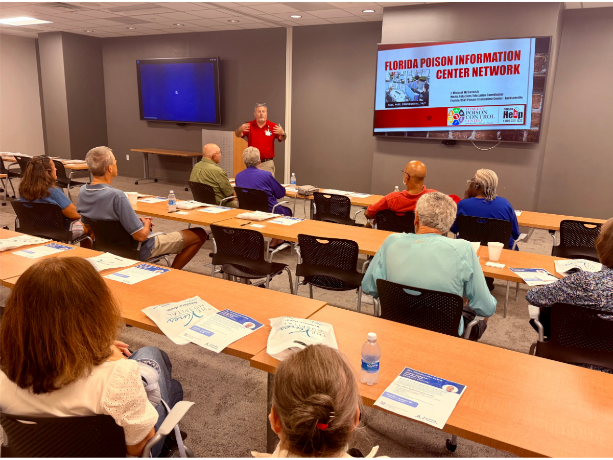 Ascension St. Vincent's St. Johns County welcomes FL Poison Control Centers for 55+ Series
