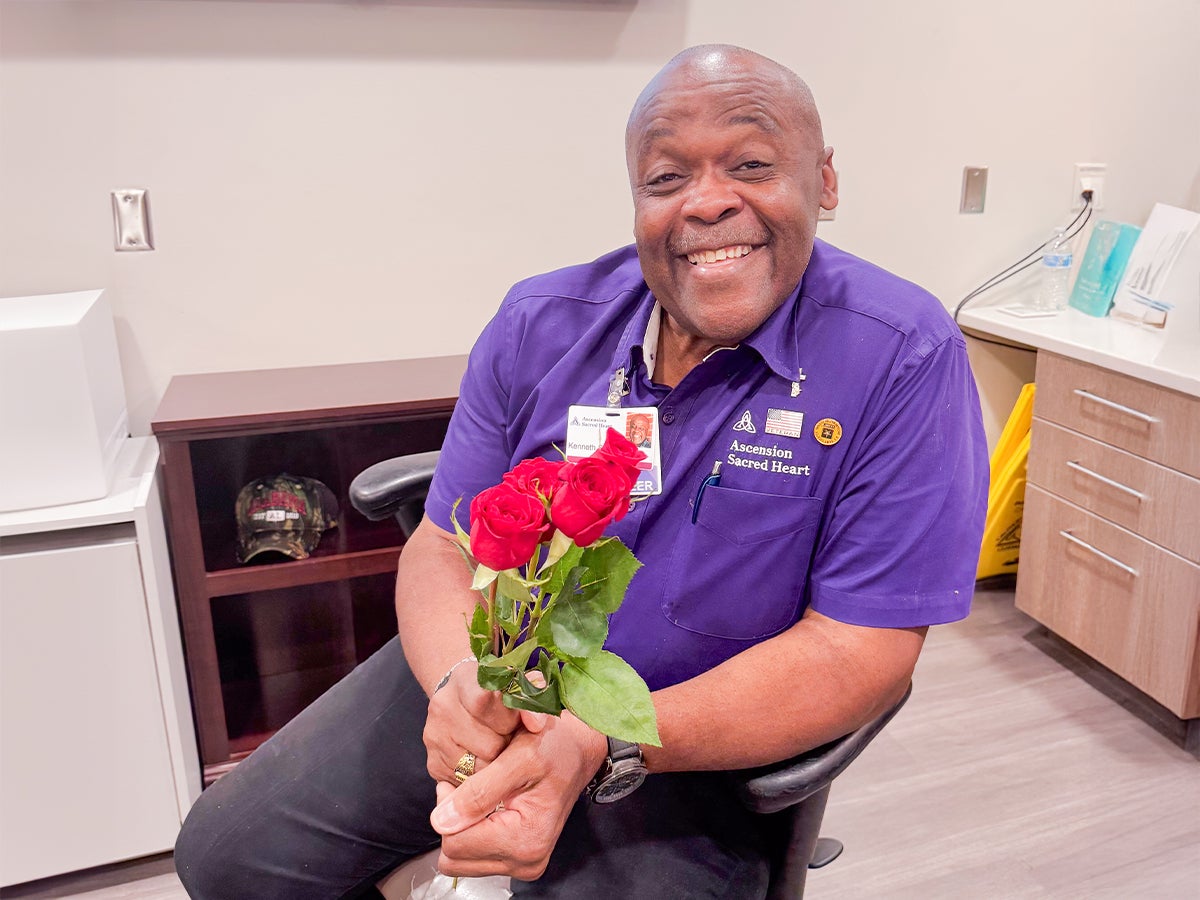 Ascension Sacred Heart Pensacola volunteer plants seeds of hope