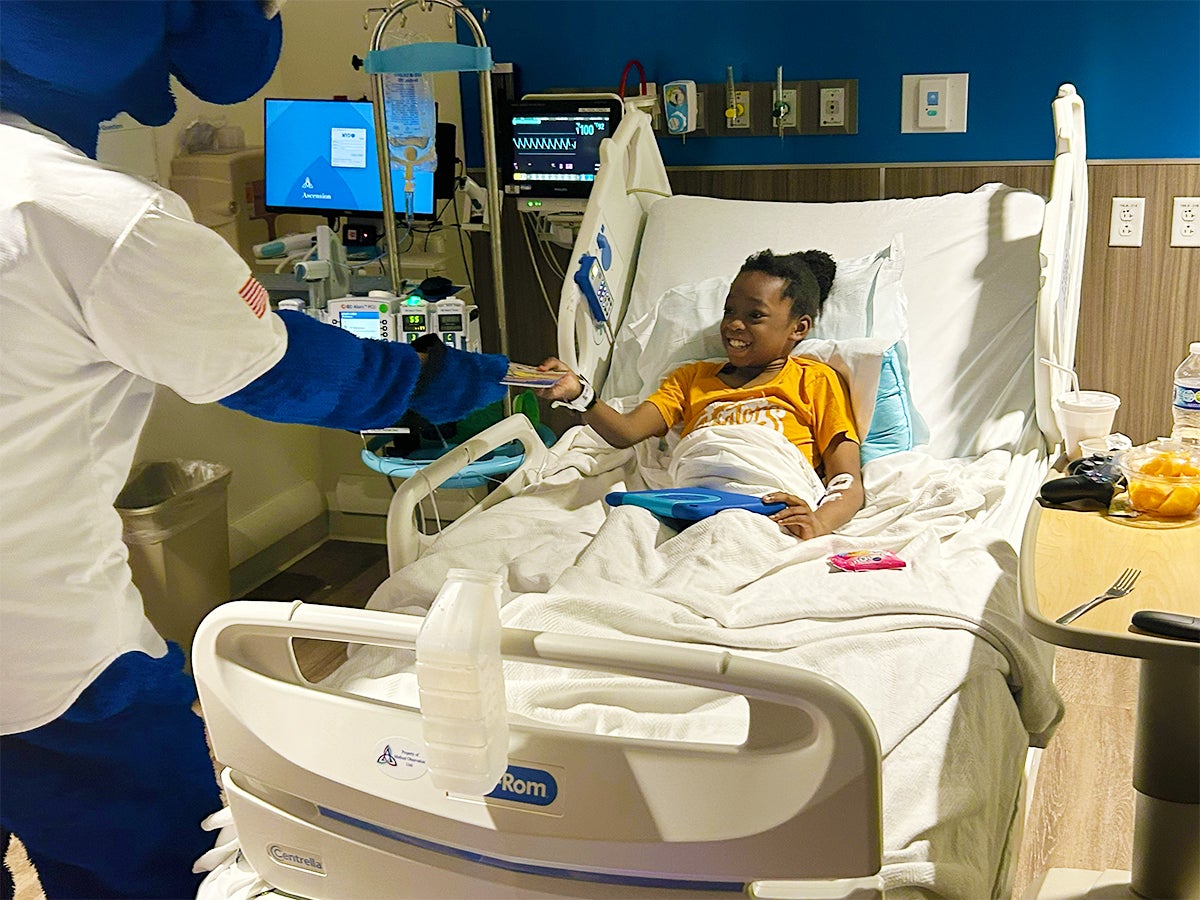 Read a Book Day celebration brings joy and comfort to patients at Studer Family Children's Hospital