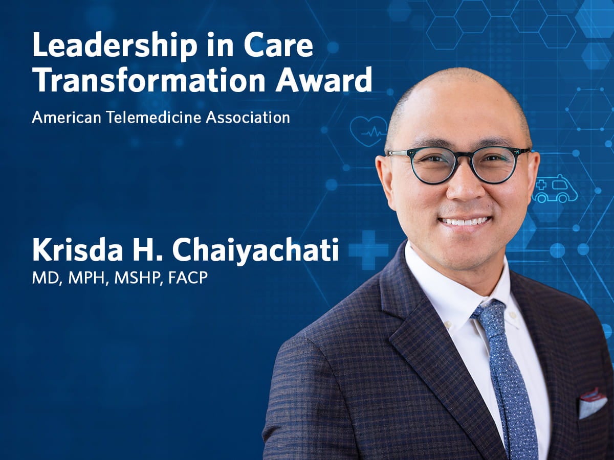 Ascension’s Krisda Chaiyachati recognized with national telehealth leadership award