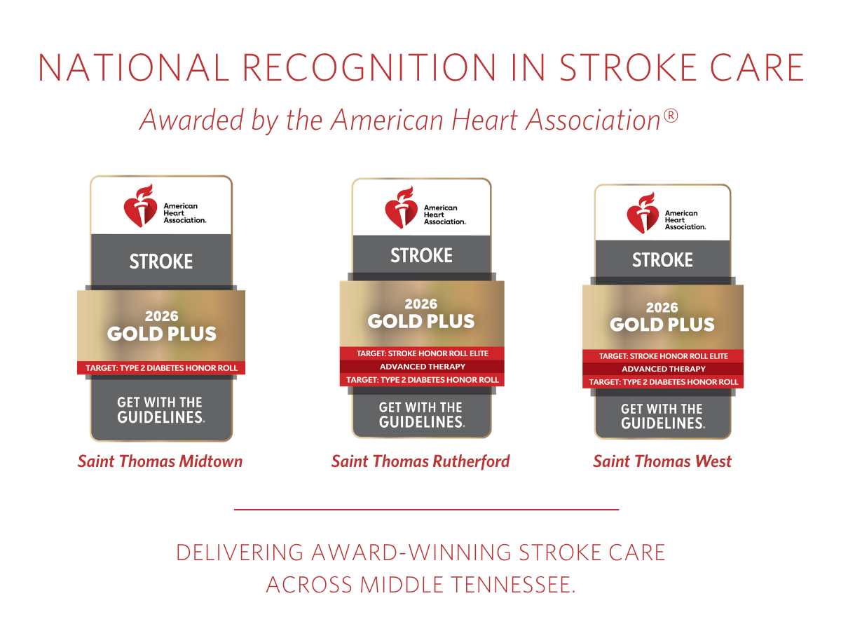 Ascension Saint Thomas Nationally Recognized for Commitment to Excellence in Stroke Care