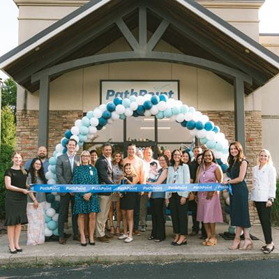 Ribbon cutting celebration for the opening of the PathPoint Health clinic